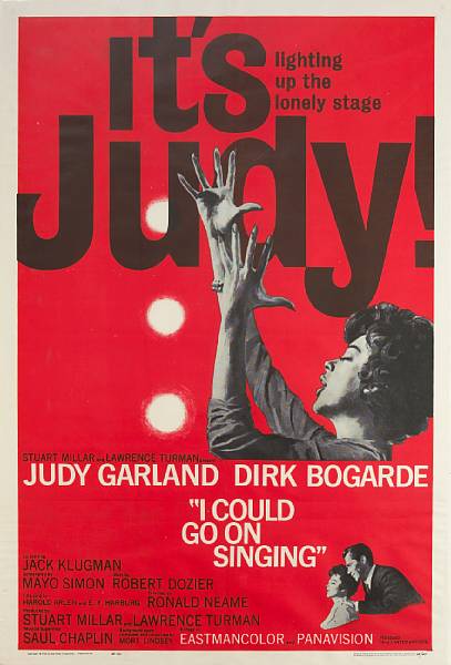 Appraisal: I Could Go On Singing It's Judy United Artists one-sheet