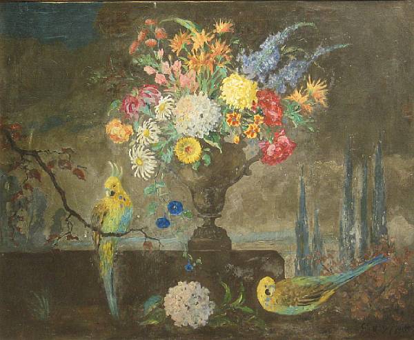 Appraisal: Geoffrey Holt American - A Still Life with Flowers and