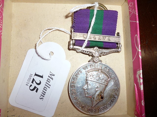 Appraisal: A GEORGE VI MALAYA MEDAL awarded to Private D J