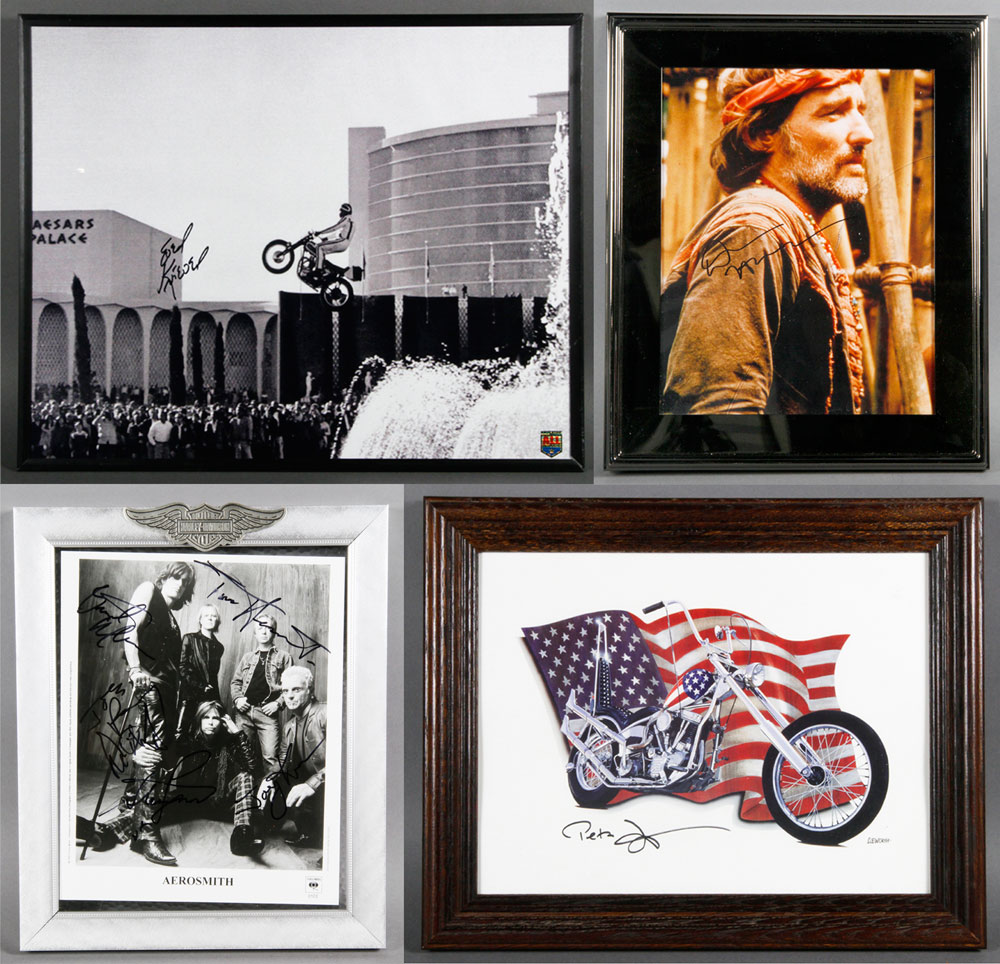 Appraisal: - Lot of Autographed Framed Items Lot of four autographed