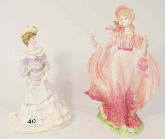 Appraisal: Coalport Figure Golden Age Louisa at Ascot and Roselea Millenium