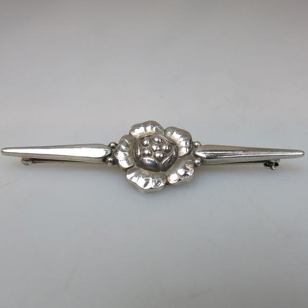 Appraisal: Georg Jensen Danish Sterling Silver Bar Pin designer Georg Jensen