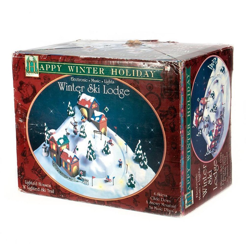 Appraisal: Happy Winter Holiday Winter Ski Lodge Boxed Accessory Ski Lodge