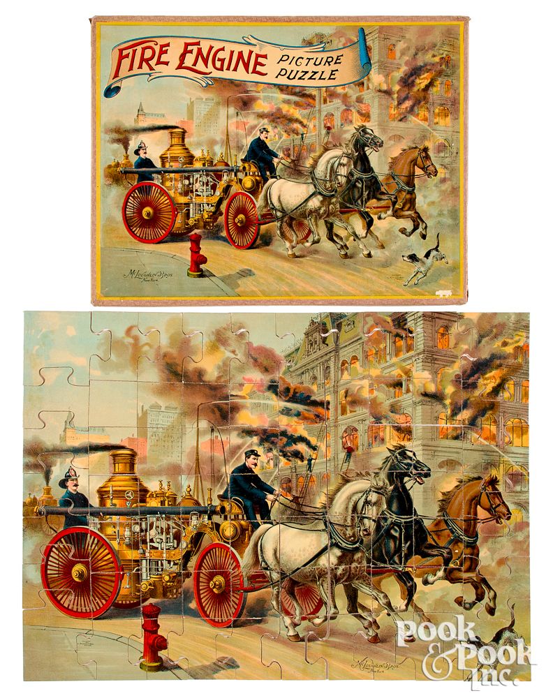 Appraisal: McLoughlin Bros Fire Engine Picture Puzzle McLoughlin Bros Fire Engine