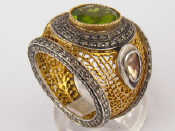 Appraisal: A yellow and white metal tests high carat gold and