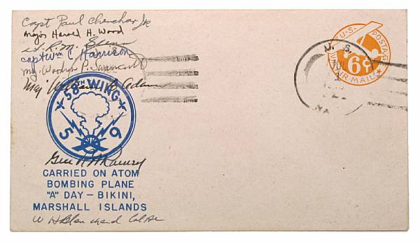 Appraisal: BIKINI ATOLL OPERATION CROSSROADS Signatures of crew of Dave s