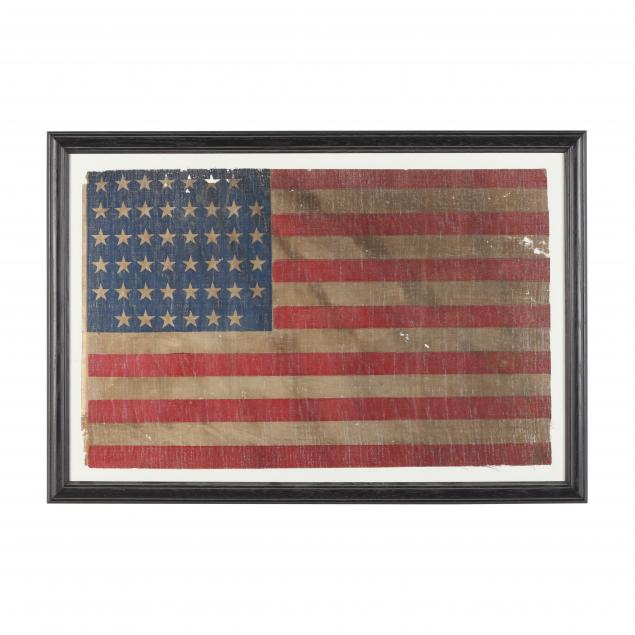 Appraisal: LARGE -STAR UNITED STATES FLAG - Printed cotton this flag