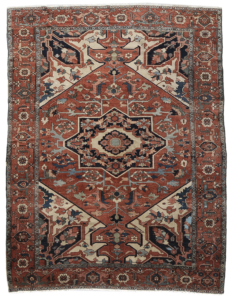 Appraisal: Serapi Carpet Persian late th early th century central medallion