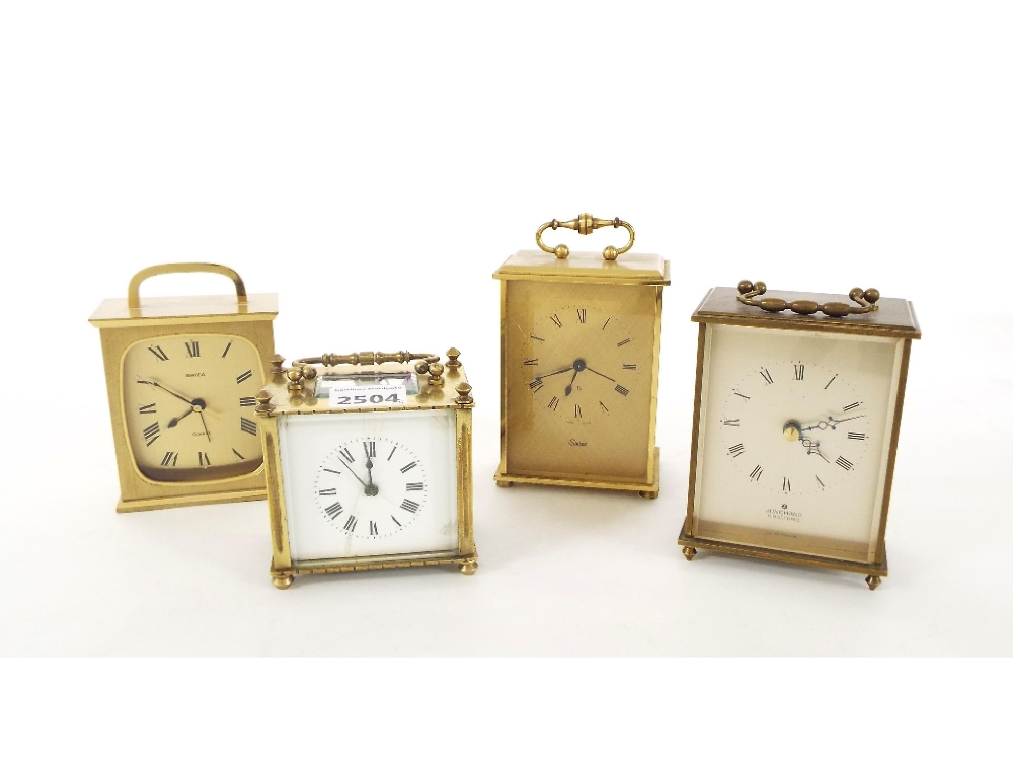 Appraisal: Small brass cased carriage timepiece high also three various other