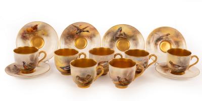 Appraisal: Royal Worcester a composite set of seven coffee cups and