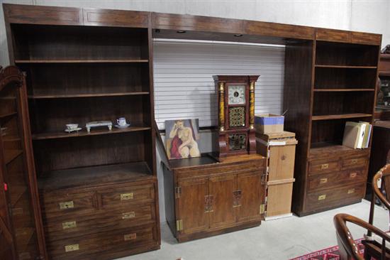 Appraisal: TWO HENREDON SHELVING UNITS Three shelves and two over two