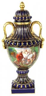 Appraisal: Fine Vienna Style Porcelain Covered Urn Fine Vienna Style Porcelain