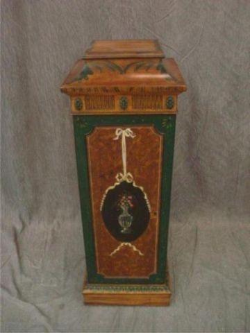 Appraisal: Adams Style Paint Decorated Pedestal From a Bergen NJ estate