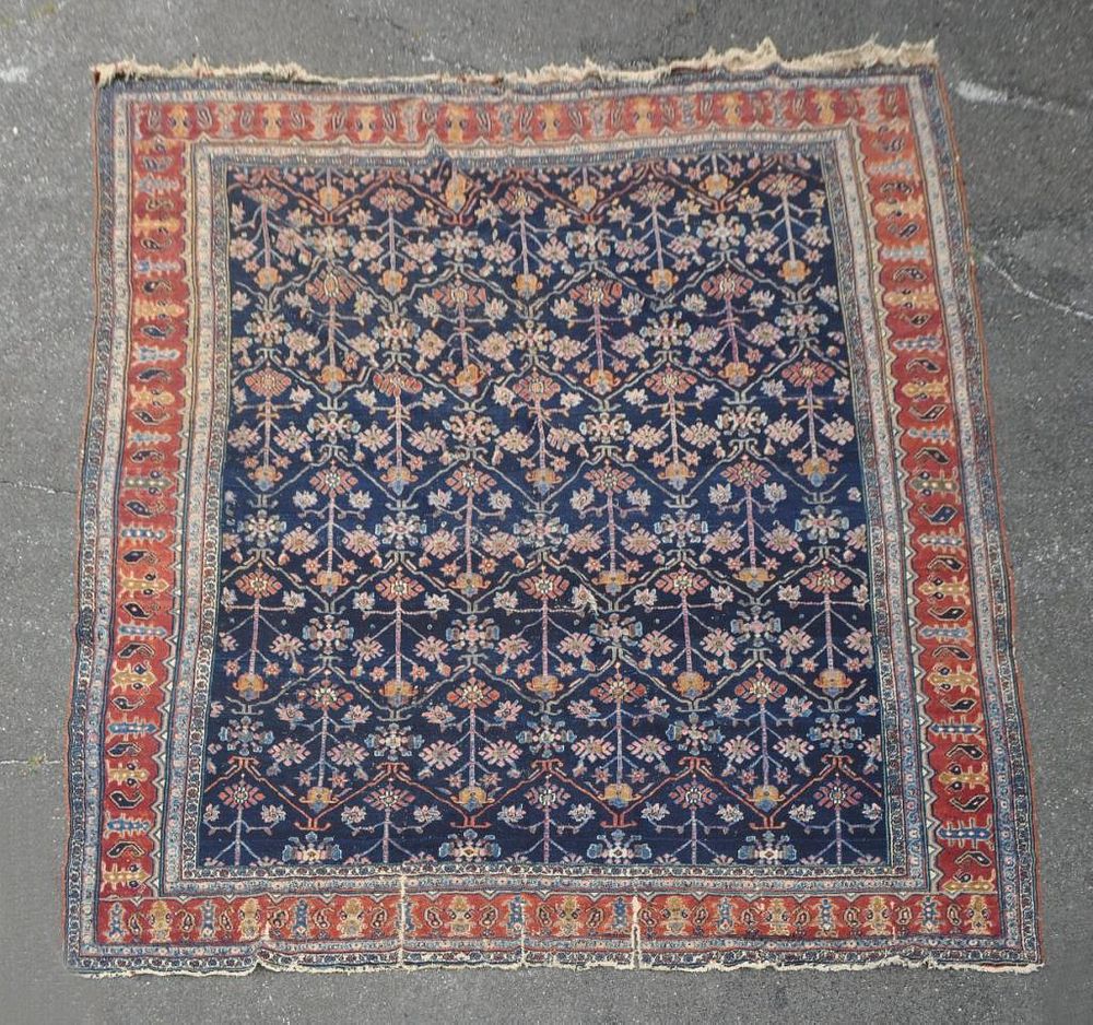 Appraisal: Room Size Persian Rug wide long Ripping bare spots color