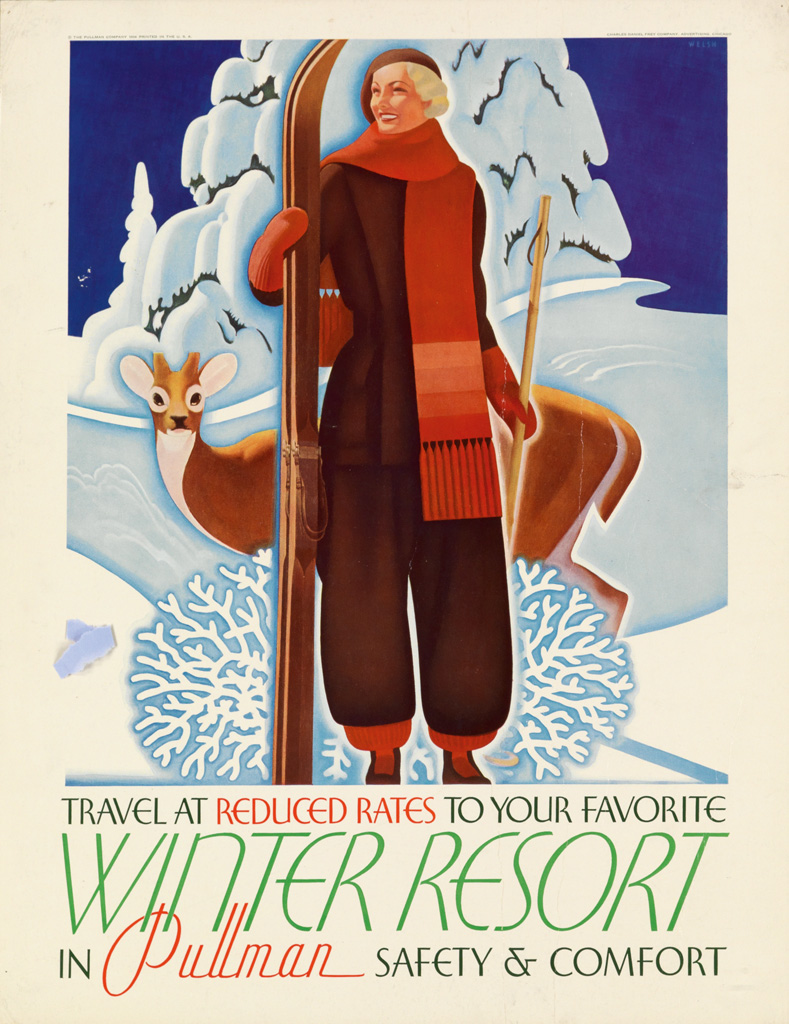 Appraisal: WILLIAM WELSH - WINTER RESORT IN PULLMAN Circa x inches