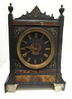 Appraisal: th C Marble Mantel Clock A high quality mid-late th