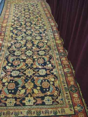 Appraisal: Malayer Persian Handmade Runner overall stylized floral designs on indigo