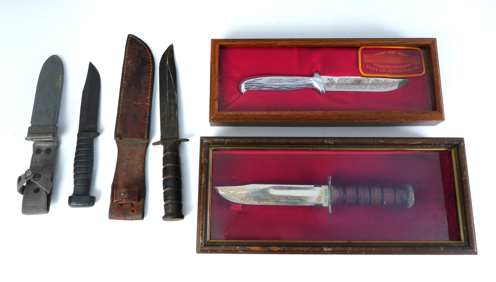 Appraisal: PC U S MILITARY KNIVES Comprising - United States Navy