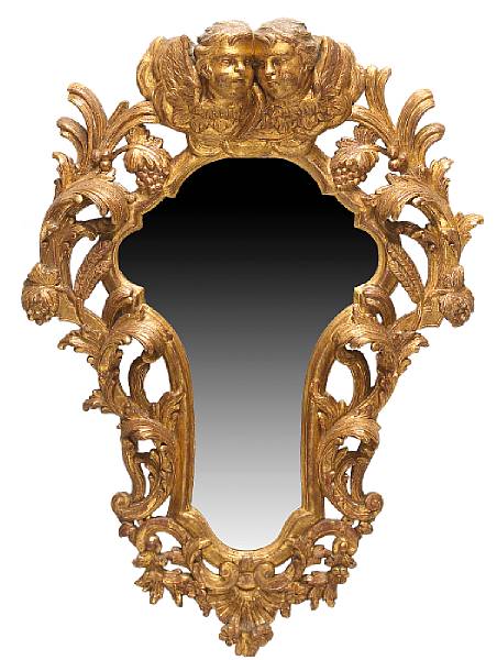 Appraisal: An Italian Neoclassical giltwood mirror first quarter th century The