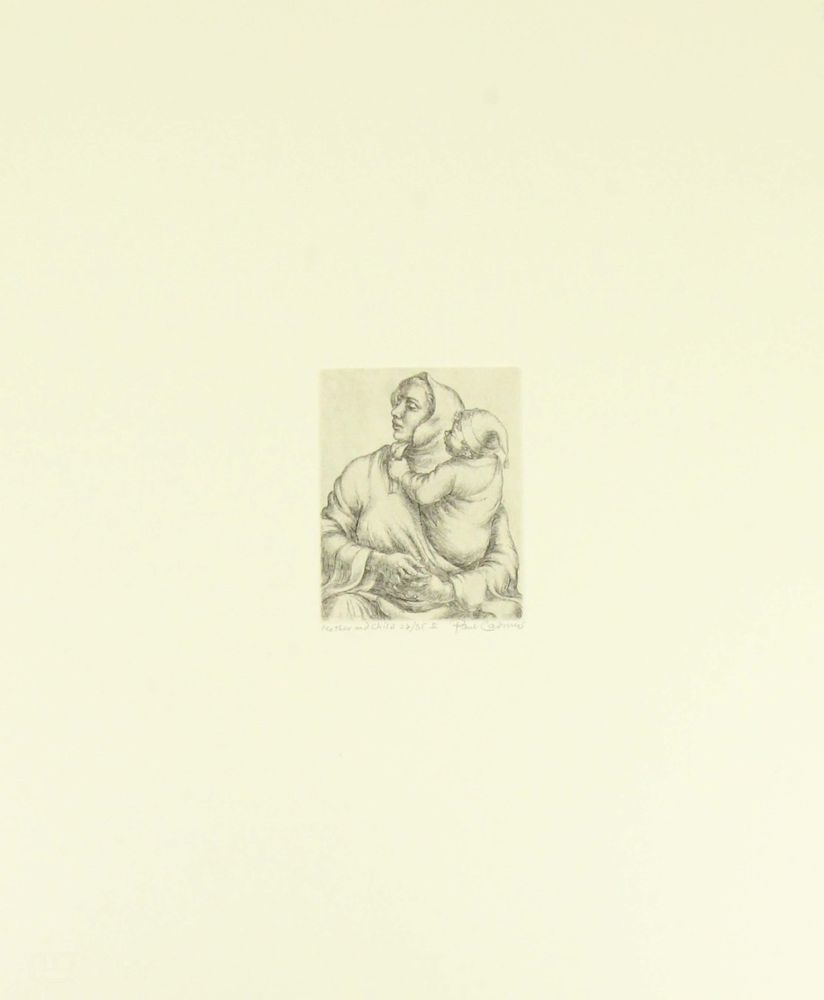 Appraisal: PAUL CADMUS AMERICAN - Etching Mother and Child Signed lower