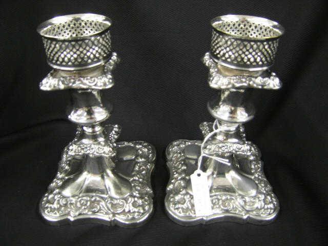 Appraisal: Pair of Silverplate Candleholders