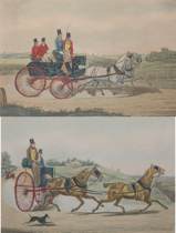 Appraisal: Pair of Henry Alken Aquatints English - Two equestrian aquatints