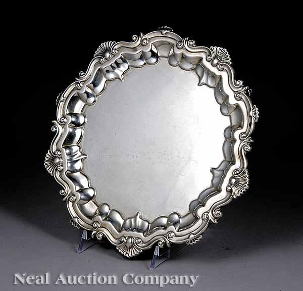 Appraisal: An Edwardian Sterling Silver Salver in the th c Taste