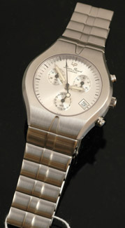 Appraisal: GENTS LUCIEN PICCARD STAINLESS STEEL WRISTWATCH