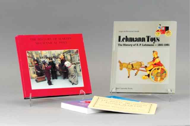 Appraisal: EUROPEAN TOY REFERENCE BOOKS Includes History of Martin Toys Lehmann