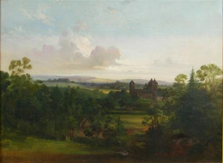 Appraisal: SIR DANIEL MACNEE SCOTTISH - KILMARNOCK FROM DEAN CASTLE Oil