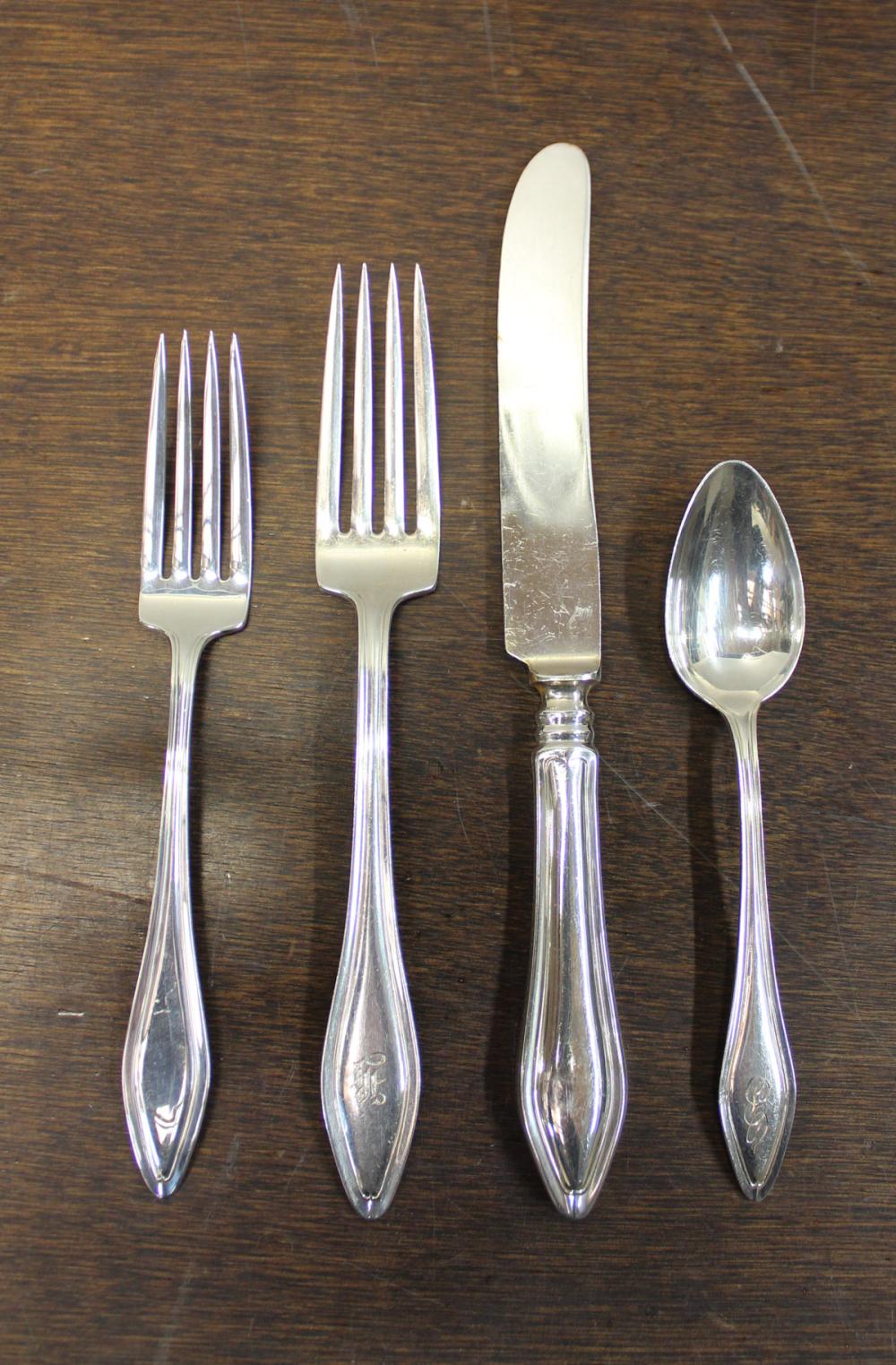 Appraisal: TOWLE MARY CHILTON STERLING SILVER FLATWARE SET pieces comprised of