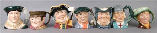 Appraisal: A Group of Seven Royal Doulton Large Character Jugs Height