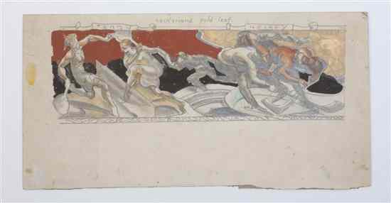 Appraisal: James Henry Daugherty American - Mural Study Tennis and Hockey