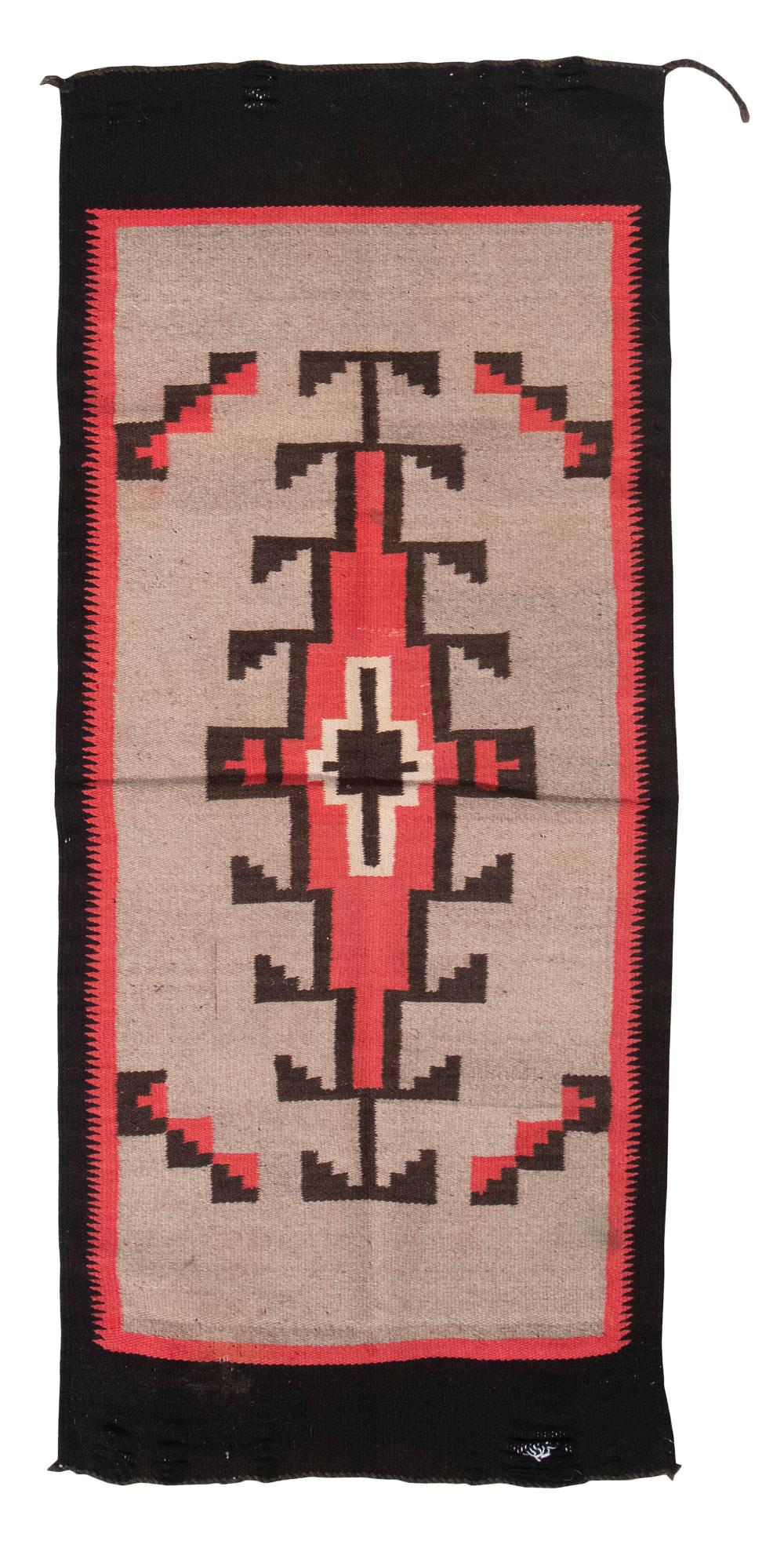 Appraisal: NAVAJO RUG FIRST HALF OF THE TH CENTURY X NAVAJO