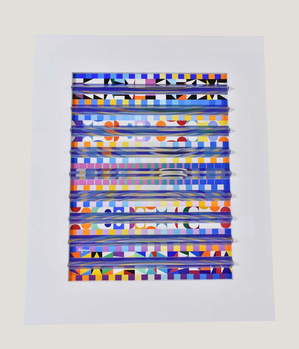 Appraisal: YAACOV AGAM ISRAELI B PRISMOGRAPHUntitled Signed numbered Mixed Media Prism