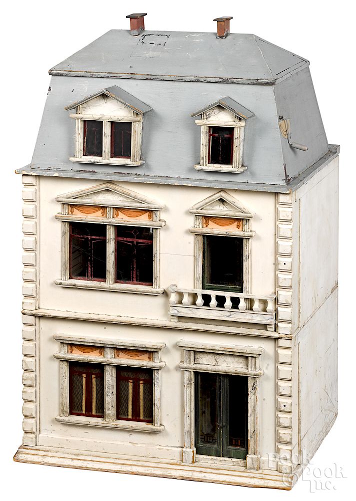 Appraisal: Christian Hacker painted wood dollhouse Christian Hacker painted wood dollhouse