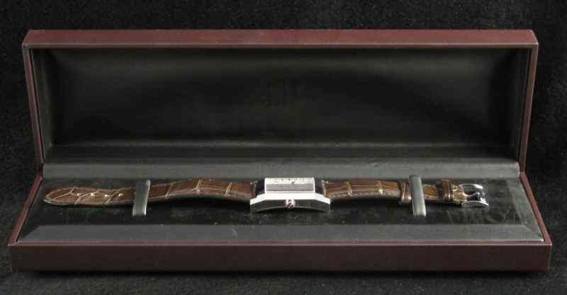 Appraisal: Gentleman's Wristwatch Dunhill by Cartierdesigned as a rectangular stainless steel