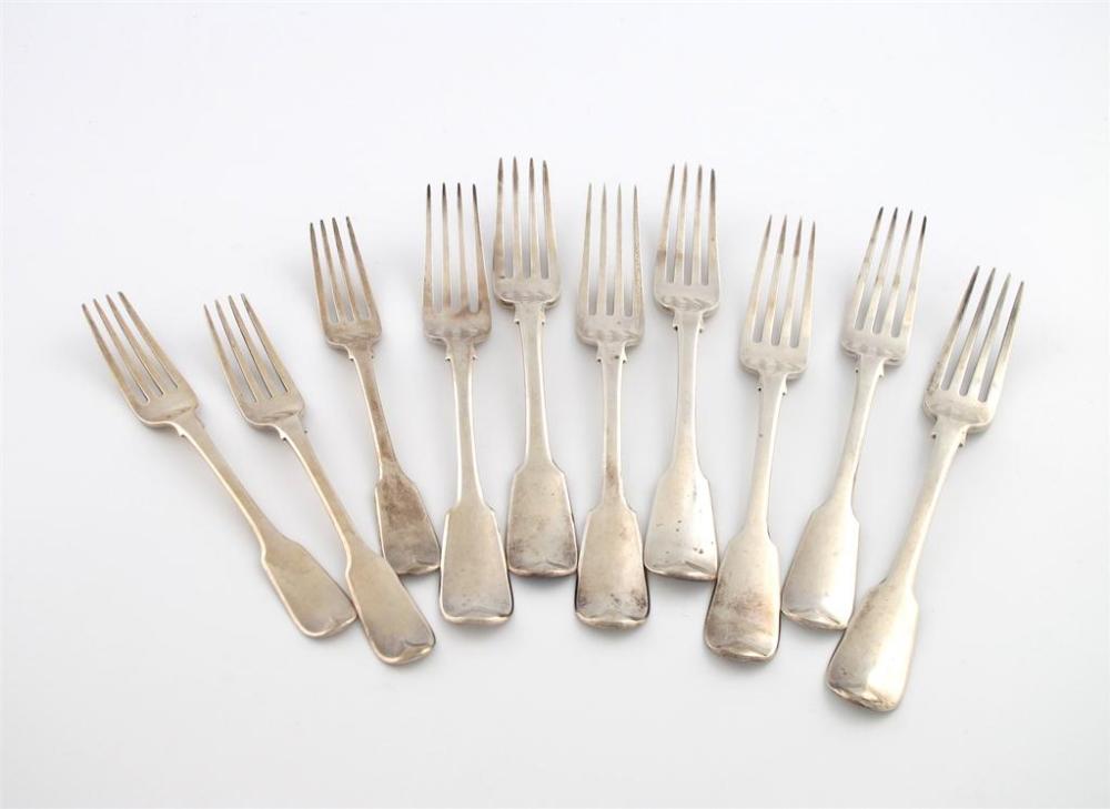 Appraisal: A small collection of George III silver Fiddle pattern flatware