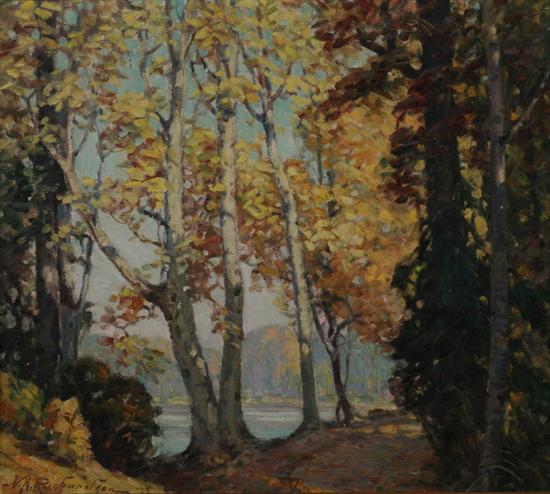 Appraisal: VOLNEY ALLAN RICHARDSON American b THE SYCAMORES signed and dated