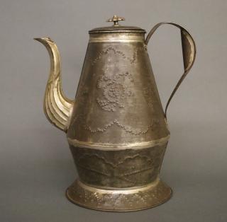 Appraisal: PA Tin cofee pot A th century Pennsylvania tin cofee