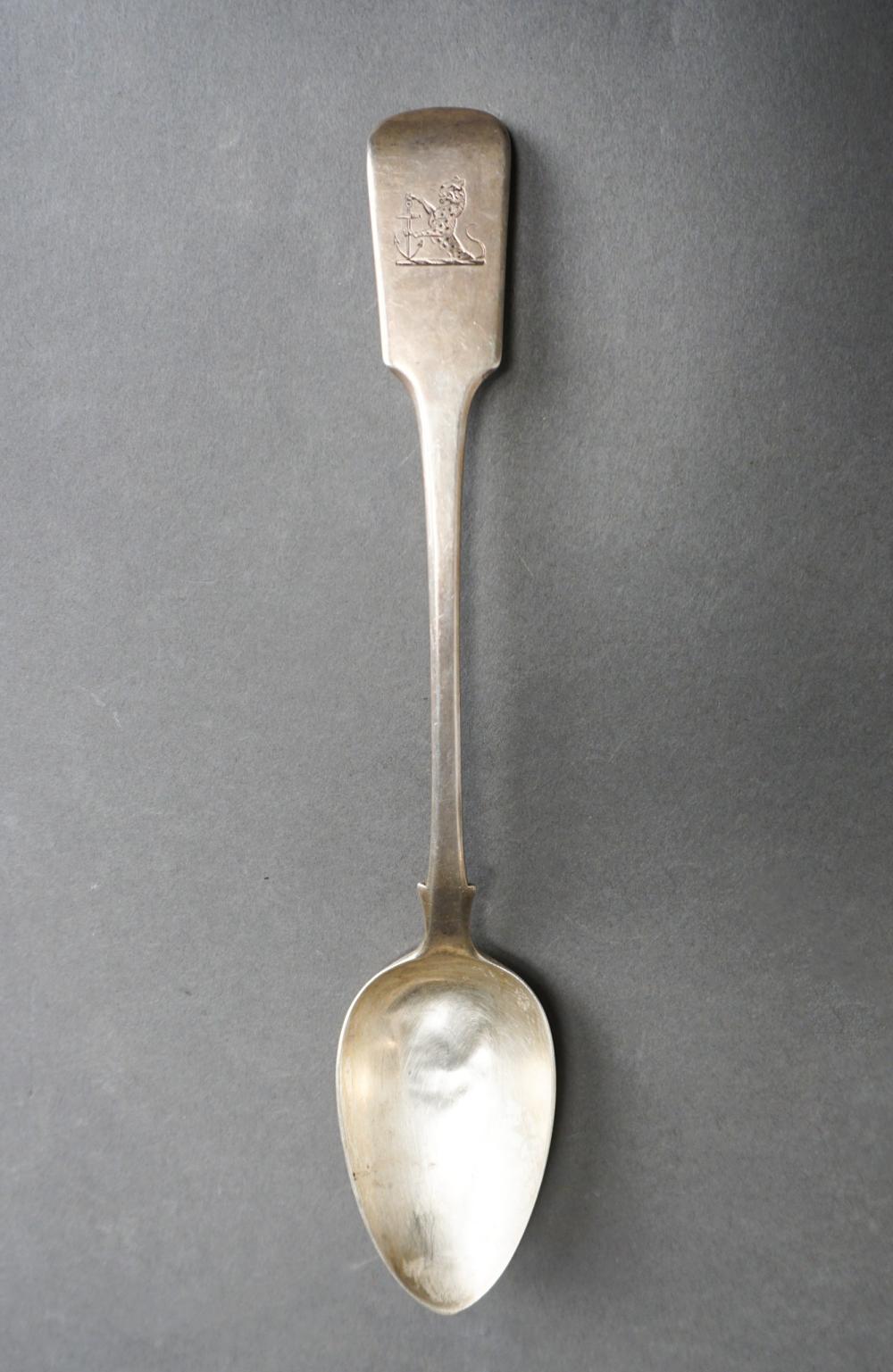 Appraisal: GEORGE III SILVER STUFFING SPOON THOMAS WALLIS AND JONATHON HAYNE