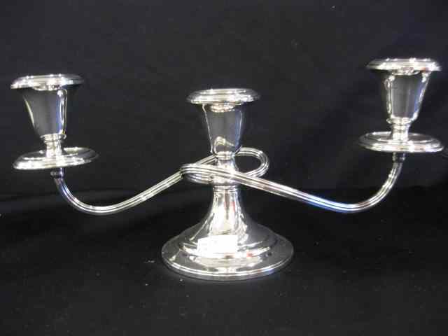 Appraisal: Pair of Gorham Sterling Silver Candelabra triple sconce '' wide