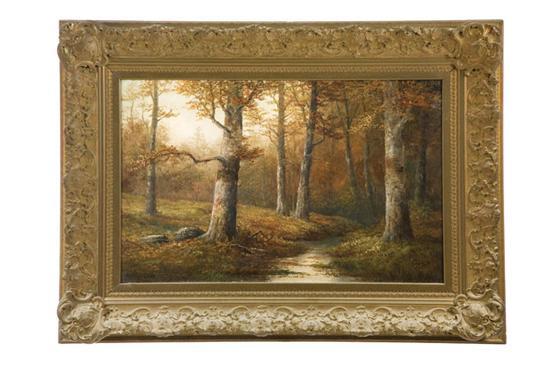 Appraisal: FOREST SCENE BY WILLET COLE AMERICAN LATE TH CENTURY Oil