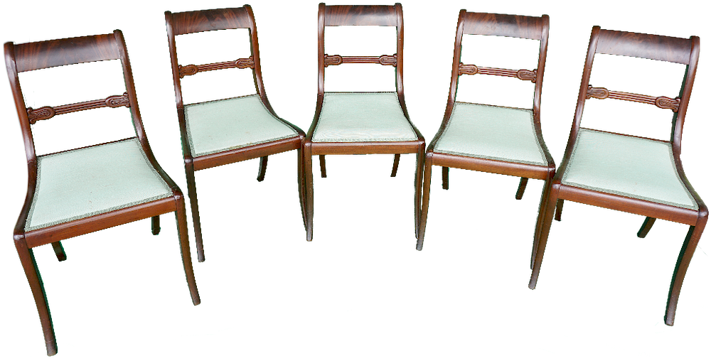 Appraisal: Sheraton Chairs Set of Five Sheraton Chairs Set of five