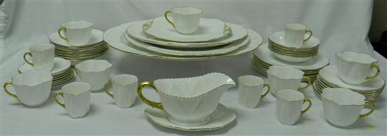 Appraisal: Shelley fine bone china gold rimmed pattern including four serving