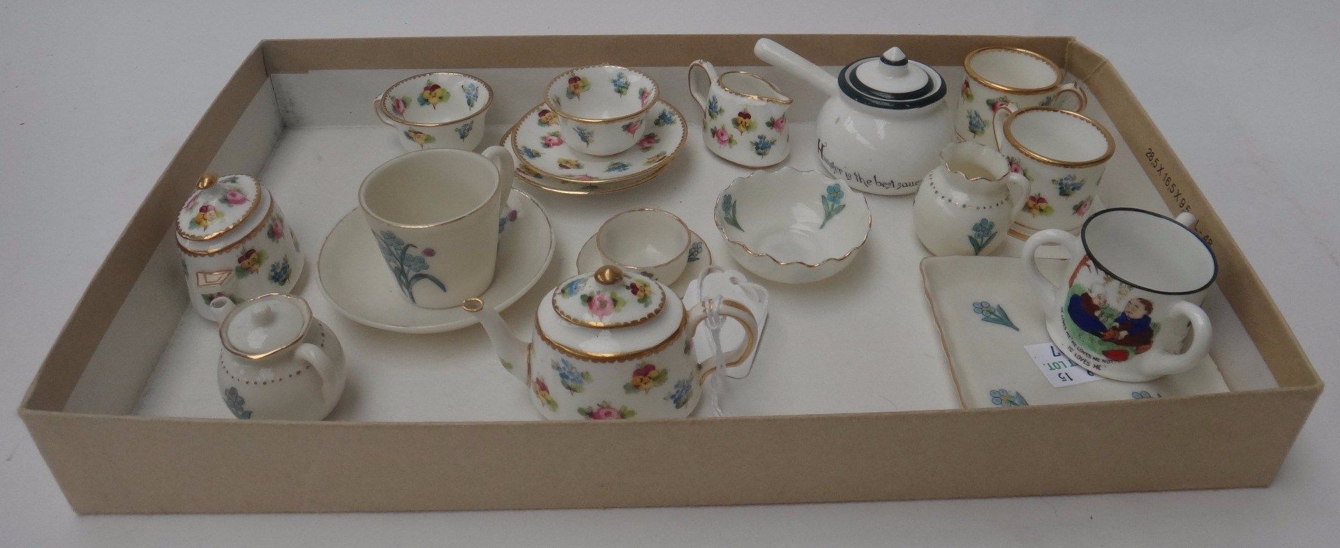 Appraisal: A group of Minton bone china miniature teawares circa painted