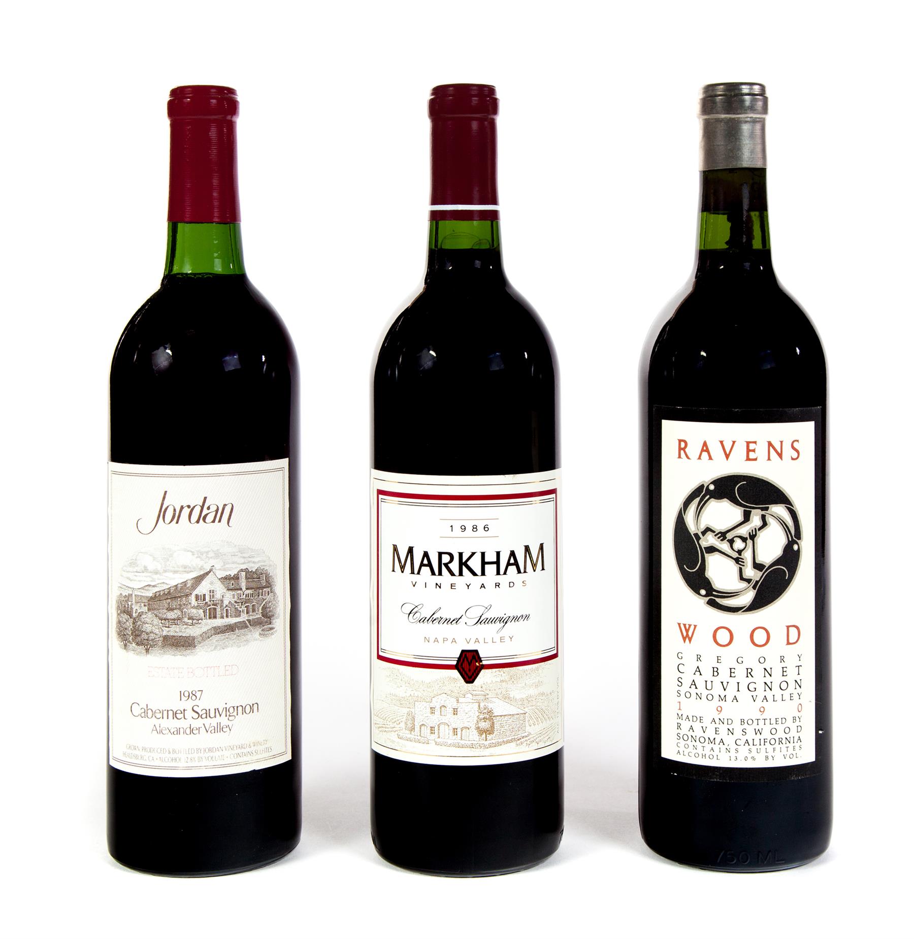 Appraisal: CABERNET SAUVIGNON CALIFORNIA MIXED Markham Napa bottle ml Jordan Estate