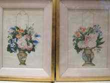 Appraisal: A pair of Chinese flower paintings on silk x cm