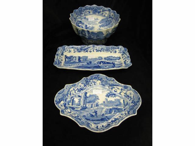 Appraisal: Pcs Spode Italian Blue White Ironstone bowl dishes