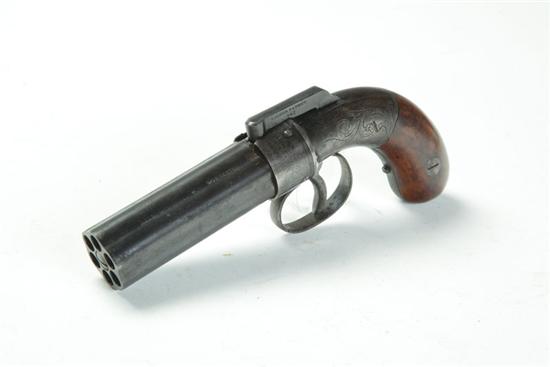 Appraisal: POCKET SIZE PEPPERBOX PISTOL American mid th century Six barrels